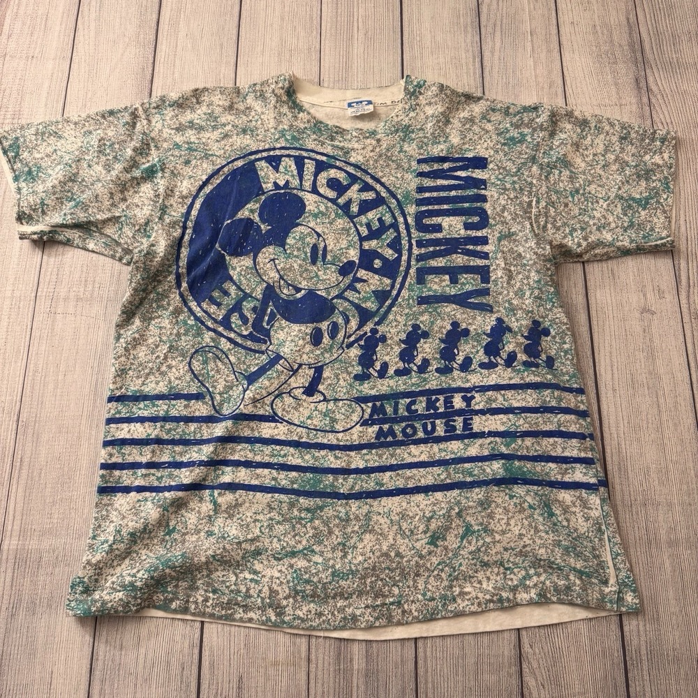 Rare Vintage Disney Mickey Mouse Men's XL (OSFA) All Over‎ Print (AOP) T-Shirt